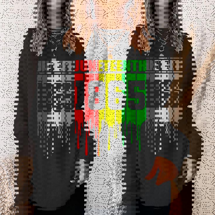 Junenth 1865 African Flag Color Celebrate Junenth Sweatshirt Gifts for Her