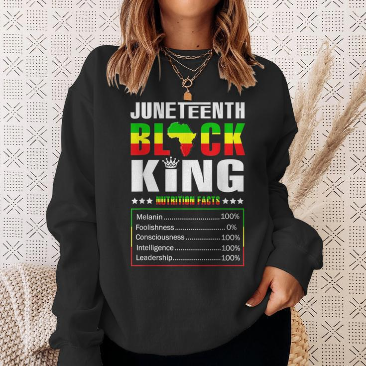 Junenth Black King Nutritional Facts Dad Boys Fathers Day Sweatshirt Gifts for Her