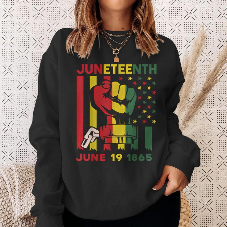 Junenth Celebrating Black Freedom 1865 African American Sweatshirt Gifts for Her