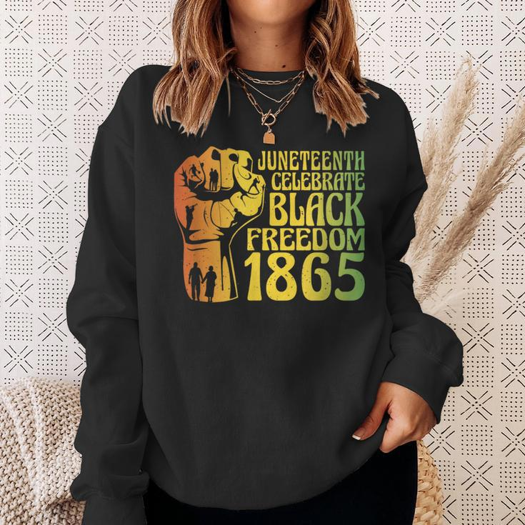 Junenth Celebrating Black Freedom 1865 - African American Sweatshirt Gifts for Her