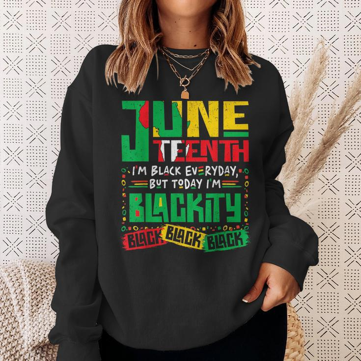 Junenth Im Black Everyday But Today Im Blackity Black Sweatshirt Gifts for Her