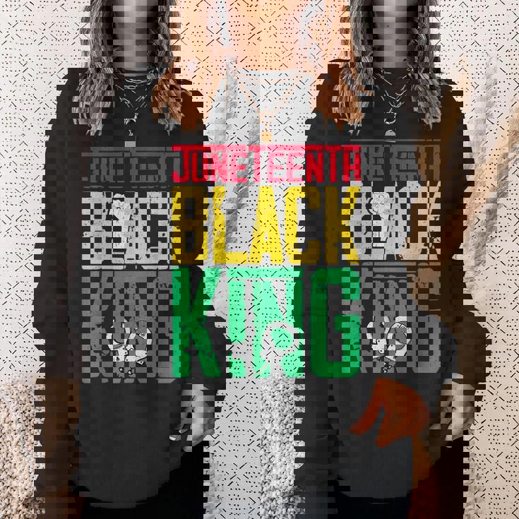 Junenth Is My Independence Day Black King Fathers Day Sweatshirt Gifts for Her