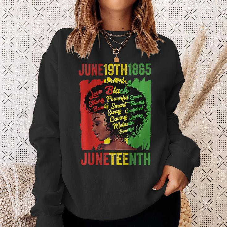 Junenth Is My Independence Day Black Queen Black Pride Sweatshirt Gifts for Her