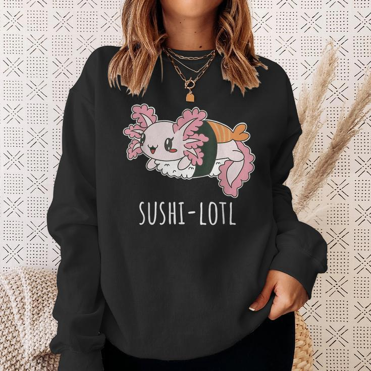 Kawaii Axolotl Cute Japanese Sushi Sweatshirt Gifts for Her