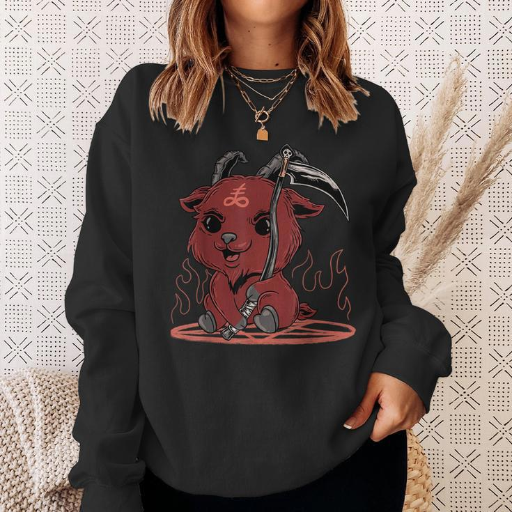 Kawaii Goth Satanic Baby Baphomet Sweatshirt Gifts for Her