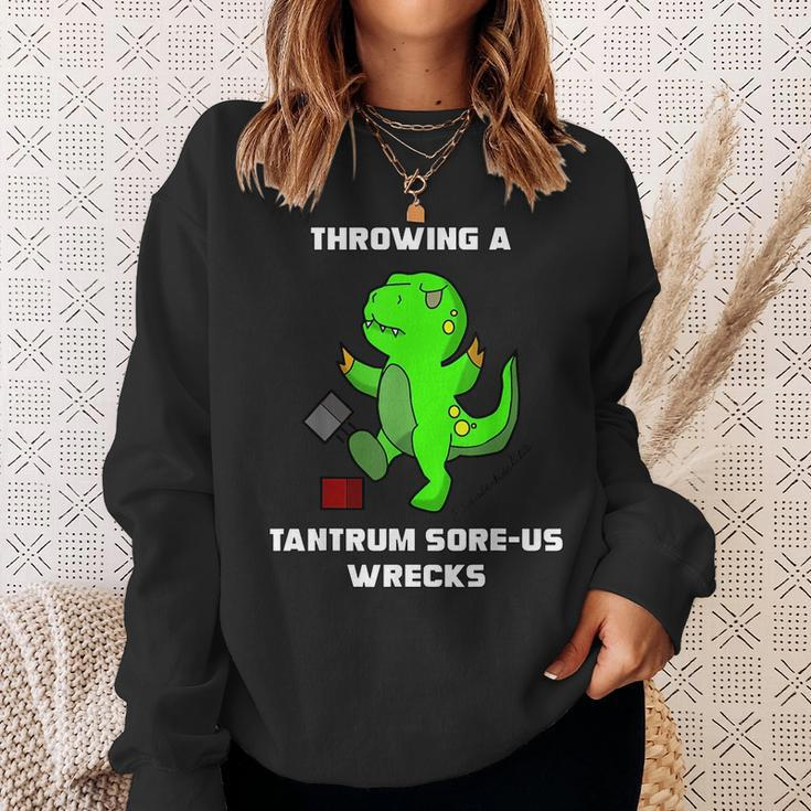 Kawaii T-Rex Tantrum Humor Sweatshirt Gifts for Her