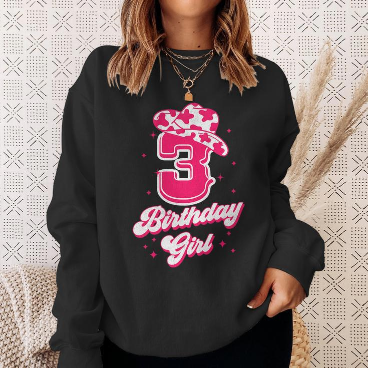 Kids 3Rd Birthday Outfit Girl 3 Year Old Rodeo Western Cowgirl Sweatshirt Gifts for Her