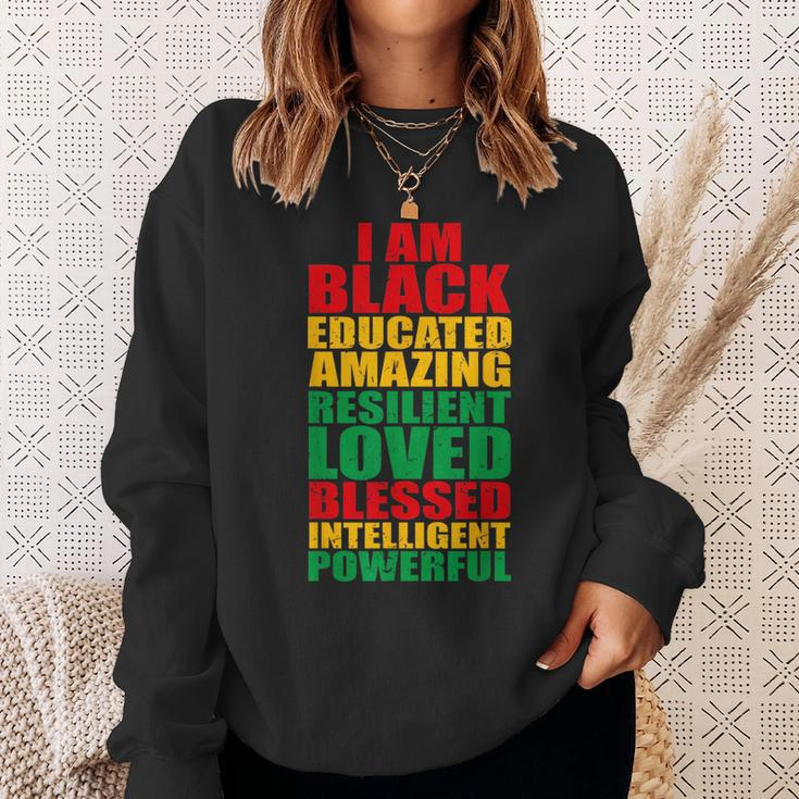Kids Black Educated Amazing Intelligent Junenth Sweatshirt Gifts for Her