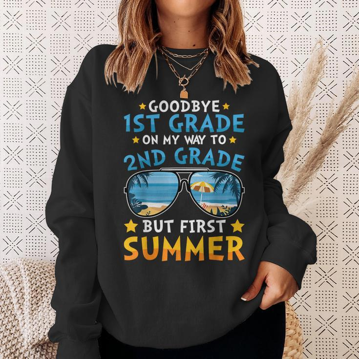 Kids Goodbye 1St Grade Graduation To 2Nd Grade Hello Summer Sweatshirt Gifts for Her