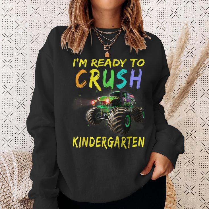 Kids Monster Truck Im Ready To Crush Kindergarten Sweatshirt Gifts for Her