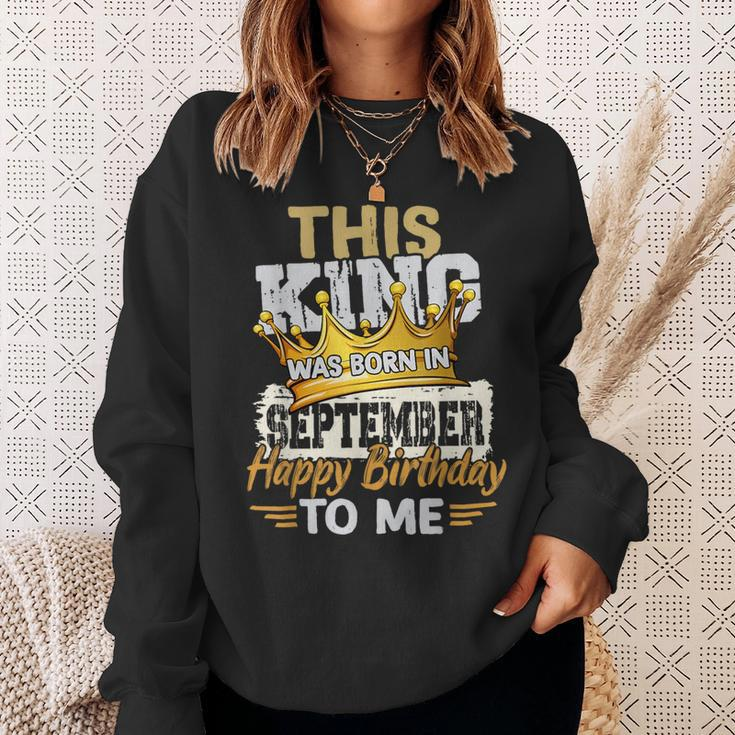This King Was Born In September Birthday Sweatshirt Gifts for Her