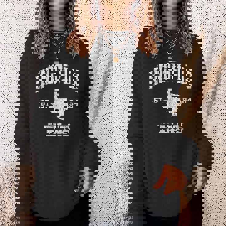 Kingsville Texas Tx Vintage State Athletic Style Sweatshirt Gifts for Her