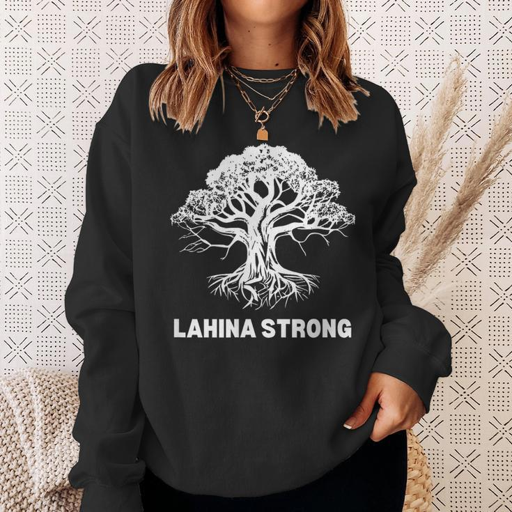 Lahina Strong Maui Banyan Tree Wildfire Hawaii Fire Survivor Sweatshirt Gifts for Her