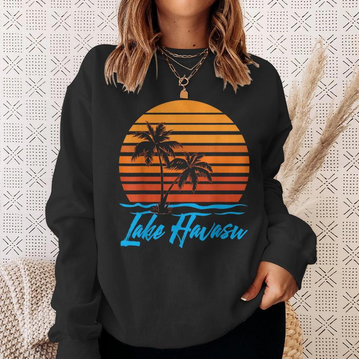 Lake Havasu Sunset Palm Trees Beach Vacation Tourist Gifts Vacation Funny Gifts Sweatshirt Gifts for Her