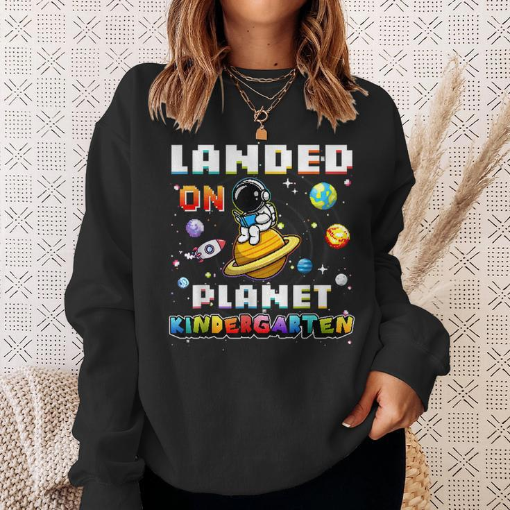 Landed On Planet Kindergarten Astronaut Gamer Space Lover Sweatshirt Gifts for Her