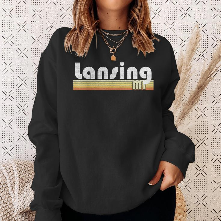 Lansing Michigan Retro Style City Vintage Pride 70S 80S Home Sweatshirt Gifts for Her
