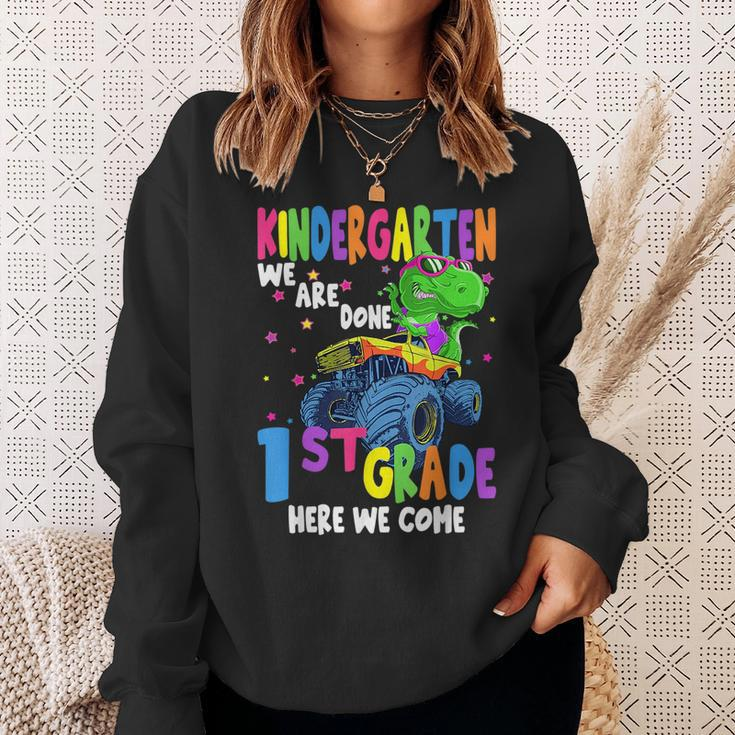 Last Day Of School Kindergarten Truck Dinosaur Graduate Gift Sweatshirt Gifts for Her