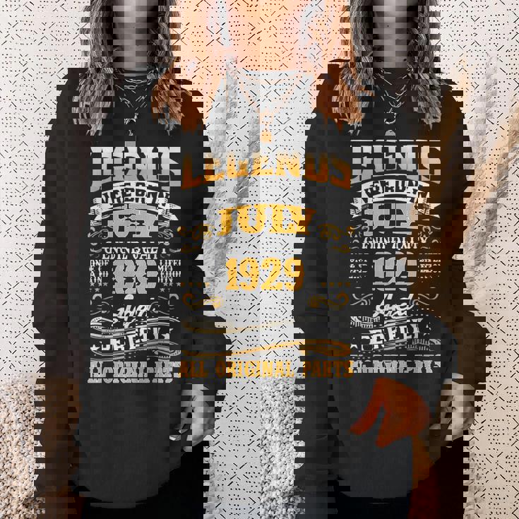 Legend Born July 1929 90Th Birthday 90 Year Old Gift 90Th Birthday Funny Gifts Sweatshirt Gifts for Her
