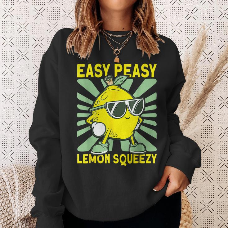 Lemonade Dealer Easy Peasy Lemon Squeezy Lemonade Stand Boss Sweatshirt Gifts for Her