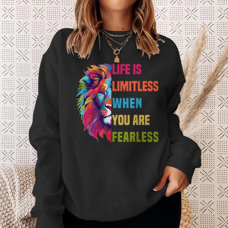 Leo Season Lion Motivational Inspirational Sweatshirt Gifts for Her
