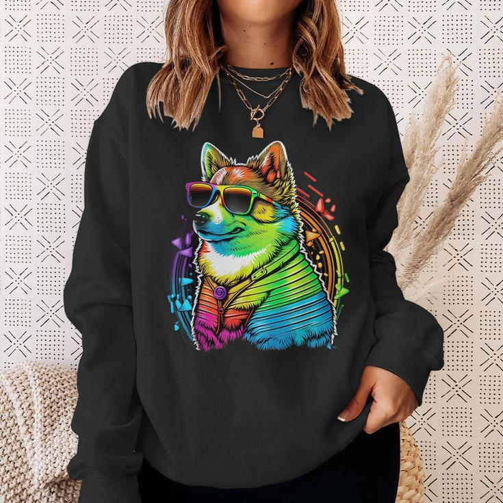 Lesbian Lgbt Gay Pride Swedish Vallhund Dog Sweatshirt Gifts for Her