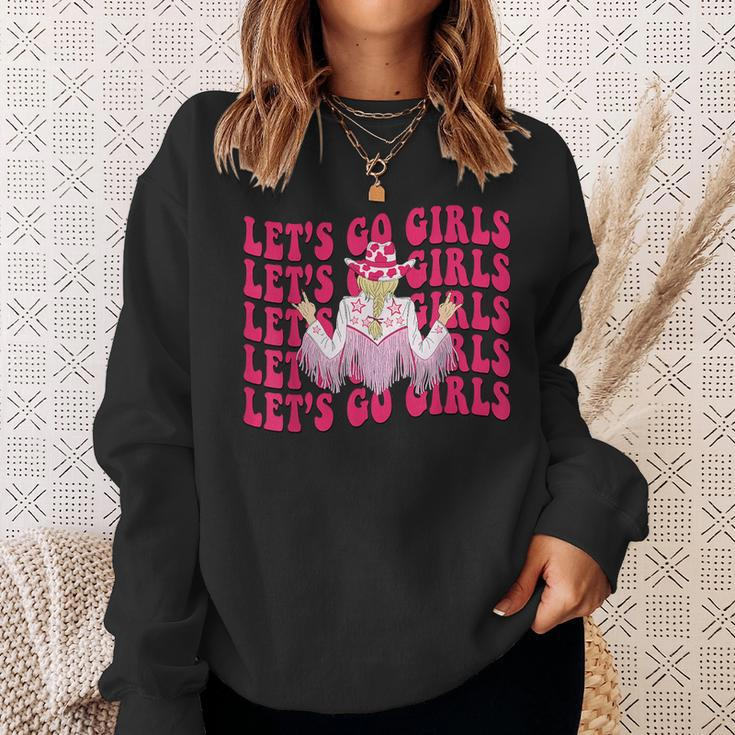 Lets Go Girls Rodeo Western Country Cowgirl Bachelorette Rodeo Funny Gifts Sweatshirt Gifts for Her
