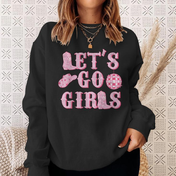 Lets Go Girls Western Country Southern Cowgirl Bachelorette Sweatshirt Gifts for Her