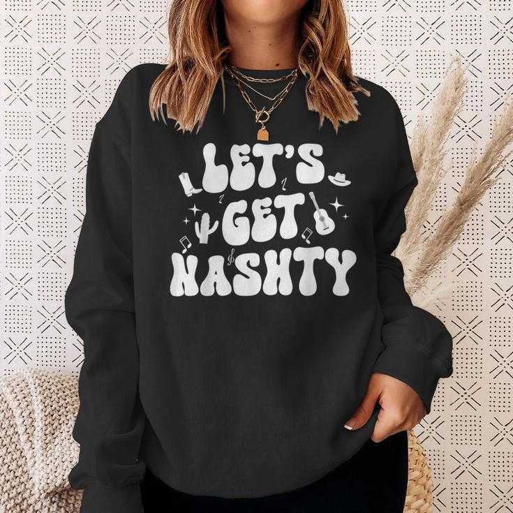 Let's Get Nashty Nashville Bachelorette Party Bridal Country Sweatshirt Gifts for Her