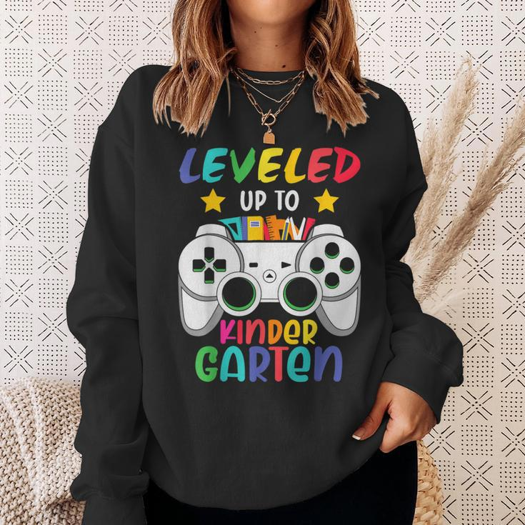 Level Up To Kindergarten Back To School Video Games Boys Sweatshirt Gifts for Her