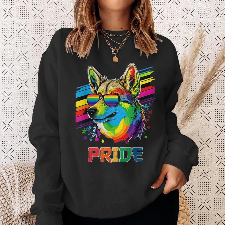 Lgbt Lesbian Gay Pride Swedish Vallhund Dog Sweatshirt Gifts for Her