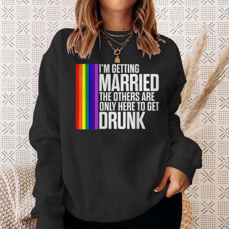 Lgbt Pride Gay Bachelor Party Married Engagement Sweatshirt Gifts for Her