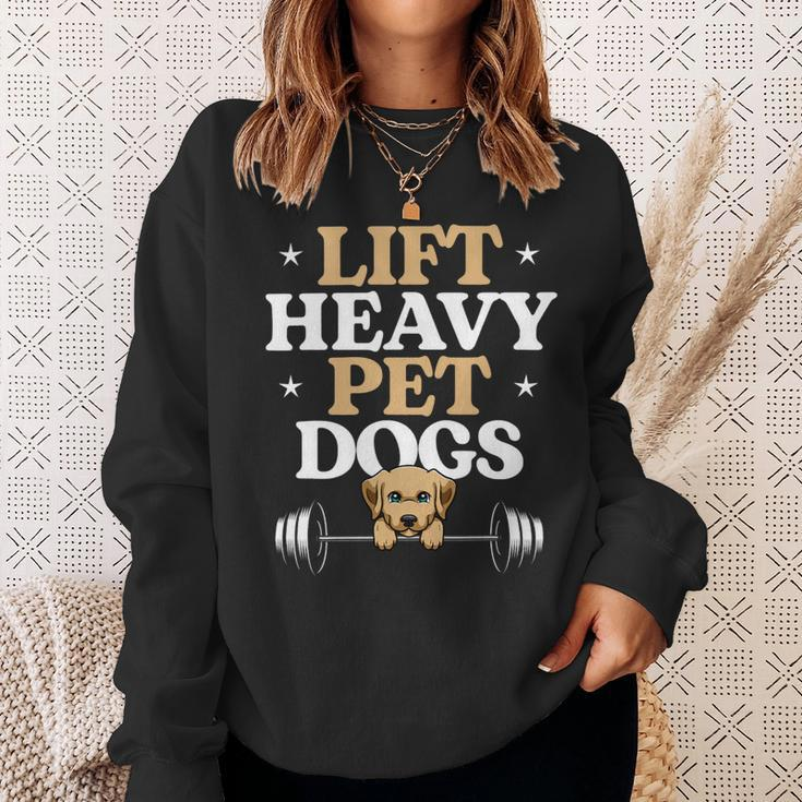 Lift Heavy Pet Dogs Bodybuilding Weight Training Gym Sweatshirt Gifts for Her