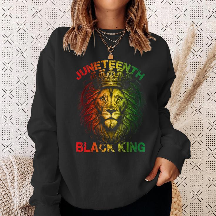 Lion Junenth Black King Melanin Father Dad Men Son Boys Sweatshirt Gifts for Her
