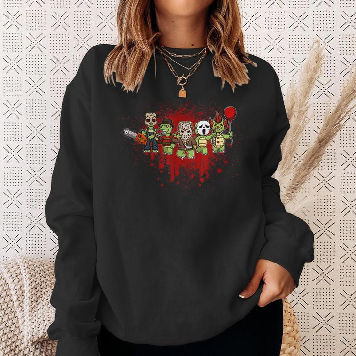 My Little Horror Crew Halloween Turtle Halloween Sweatshirt Gifts for Her