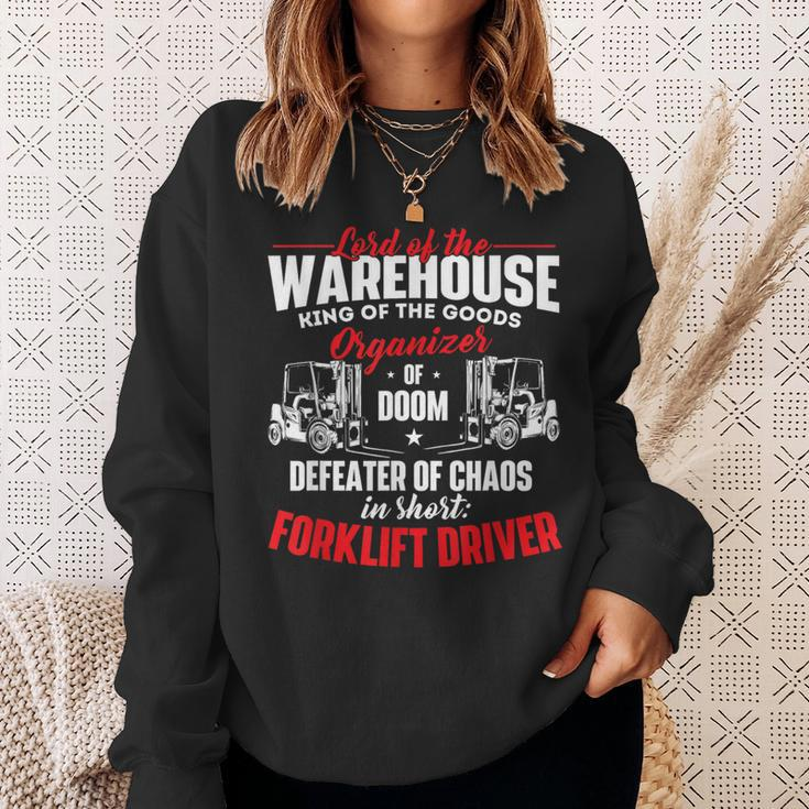Lord Of The Warehouse Forklift Driver Fork Stacker Operator Sweatshirt Gifts for Her