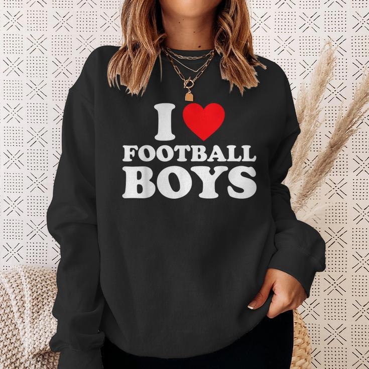 I Love Football Boys I Heart Football Boys Sweatshirt Gifts for Her