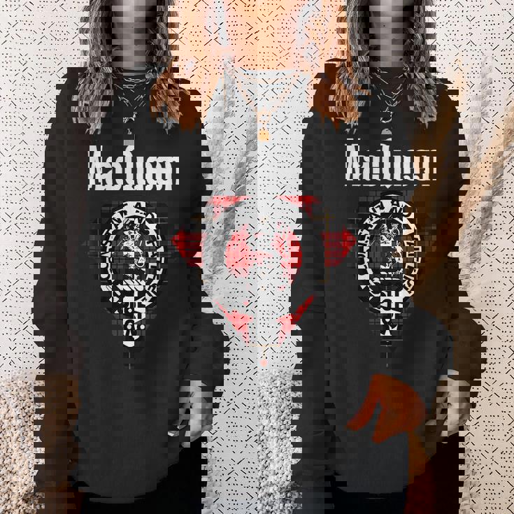 Macqueen Clan Scottish Name Coat Of Arms Tartan Sweatshirt Gifts for Her
