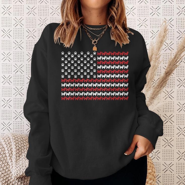 Maltipoo Dog American Flag Patriotic 4Th Of July Sweatshirt Gifts for Her