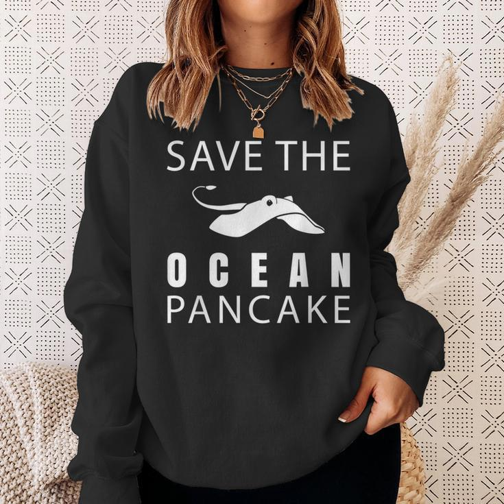 Manta Ray Save The Ocean Pancake Devilfish Sweatshirt Gifts for Her