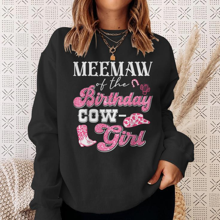 Meemaw Of The Birthday Cowgirl Howdy Western Rodeo Bday Sweatshirt Gifts for Her
