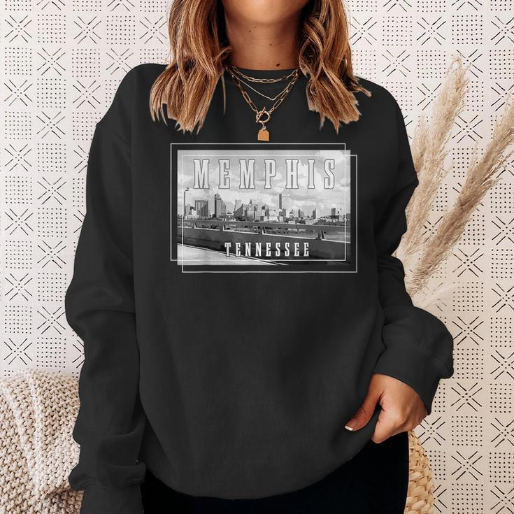 Memphis Tennessee Skyline Pride Vintage Black & White Sweatshirt Gifts for Her