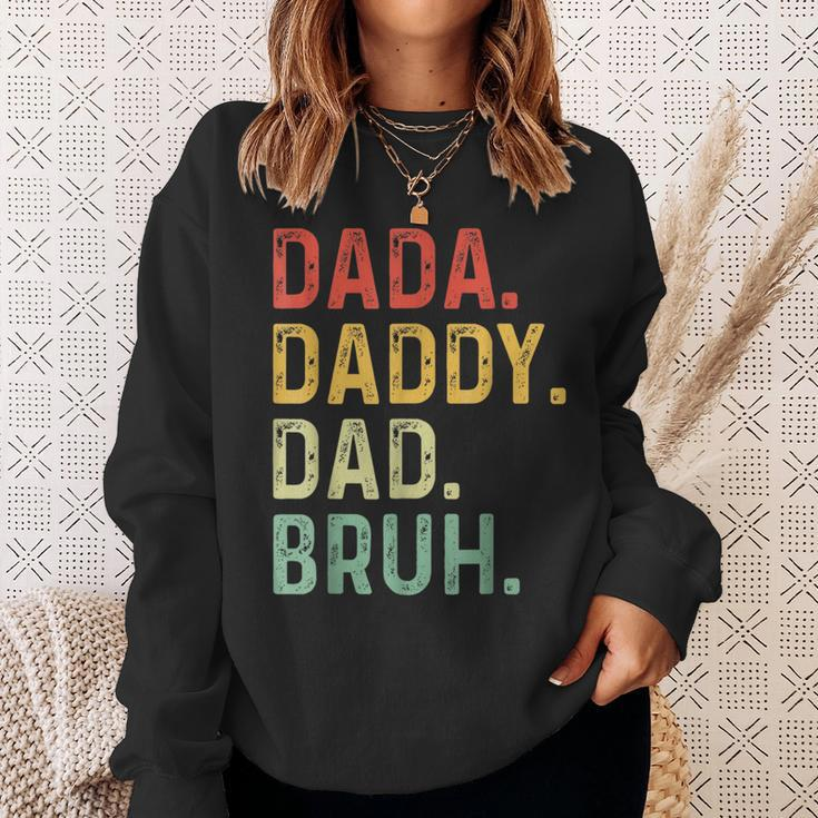 Men Dada Daddy Dad Bruh Fathers Day Vintage Funny Father Sweatshirt Gifts for Her