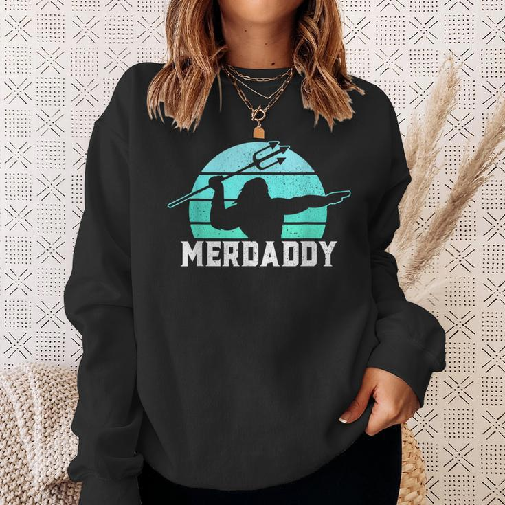 Merdaddy Security Merman Mermaid Daddy Fish Fathers Day Sweatshirt Gifts for Her