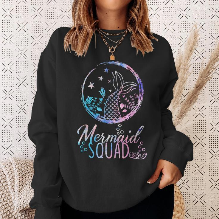 Mermaid Birthday Squad Party Matching Family Mermaid Lovers Sweatshirt Gifts for Her