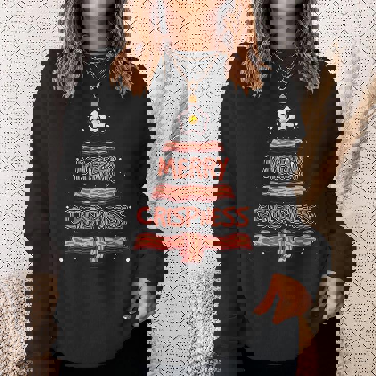 Merry Crispness Oh Bacon Tree Bbq Ugly Christmas Sweater Sweatshirt Gifts for Her