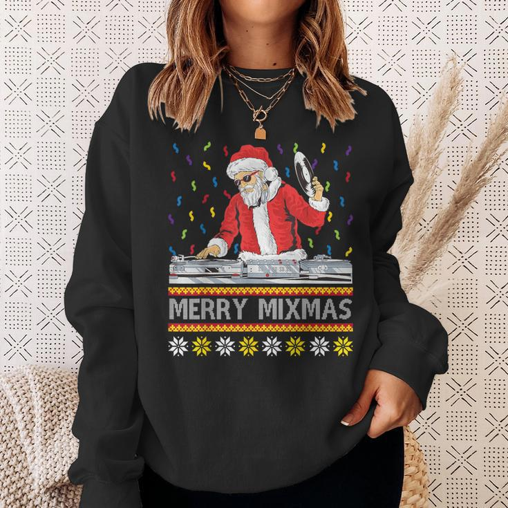 Merry Mixmas Christmas Dj Hip Hop Music Party Ugly Fun Sweatshirt Gifts for Her