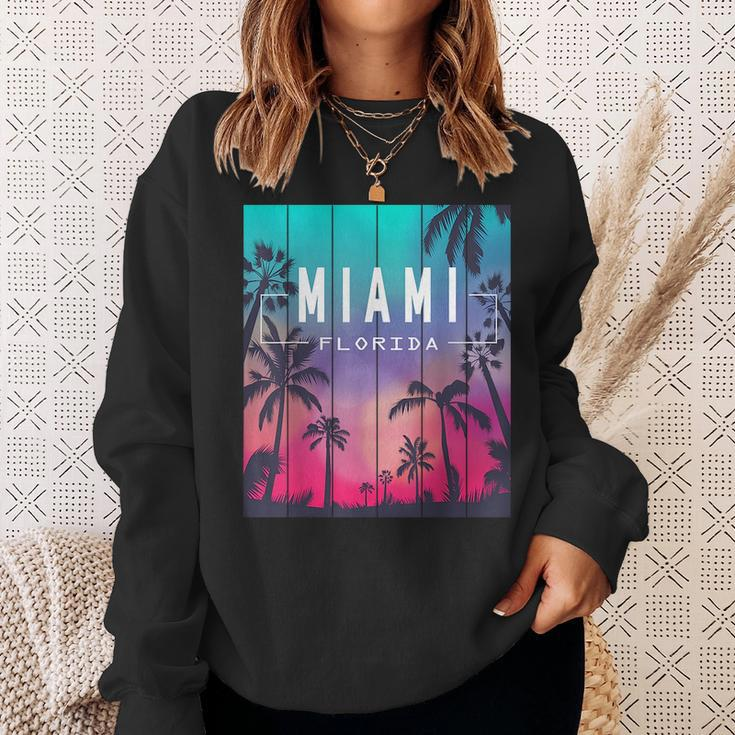 Miami Florida Sunset - I Love Miami Beach Souvenir Sweatshirt Gifts for Her
