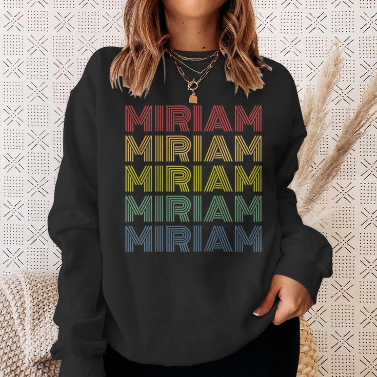 Miriam Personalized Name Retro 70S Vintage Sweatshirt Gifts for Her