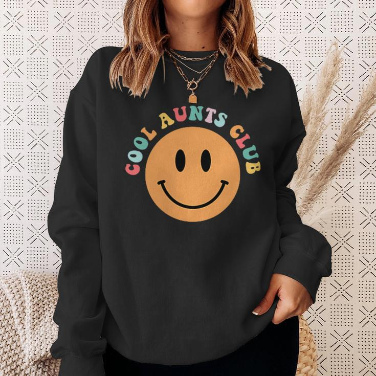 Mothers Day Groovy Auntie Cool Aunts Club 2 Sided Sweatshirt Gifts for Her