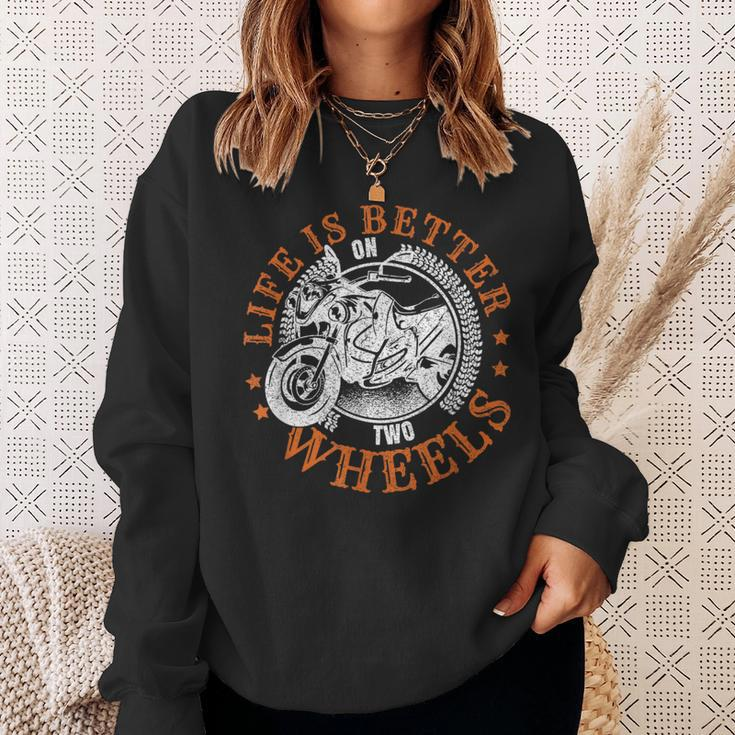 Motorcycle Biker Pride Motorcyclist Bike Rider Sweatshirt Gifts for Her